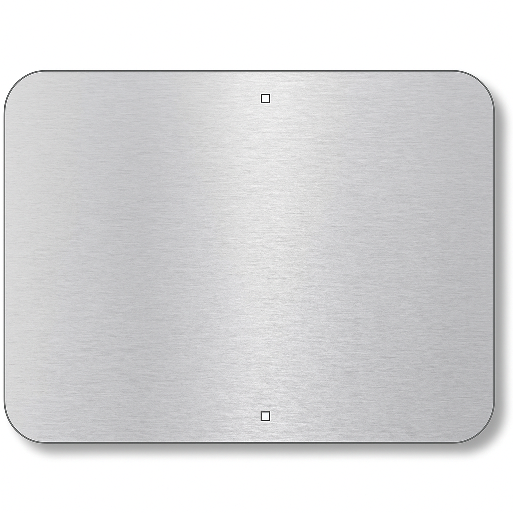 Rectangle Landscape Aluminium Road Sign Blank – 1.6 mm, Radius Corners