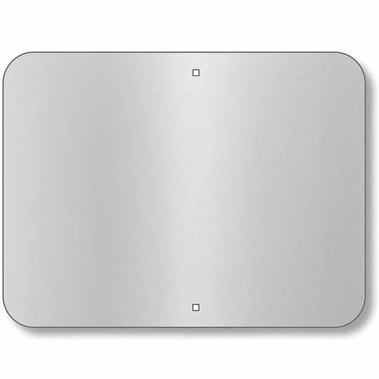 Rectangle Landscape Aluminium Road Sign Blank – 1.6 mm, Radius Corners