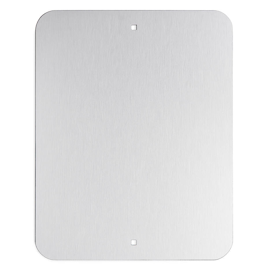 Rectangle Portrait Aluminium Road Sign Blank – 1.6 mm, Radius Corners