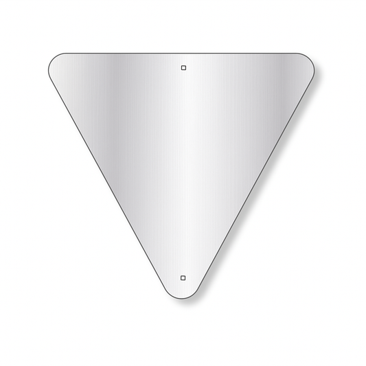 Triangle Aluminium Road Sign Blank – 1.6 mm, Radius Corners