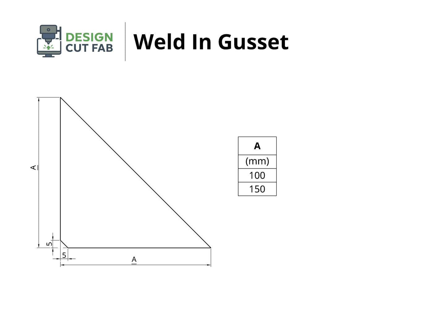 Mild Steel Weld In Gusset